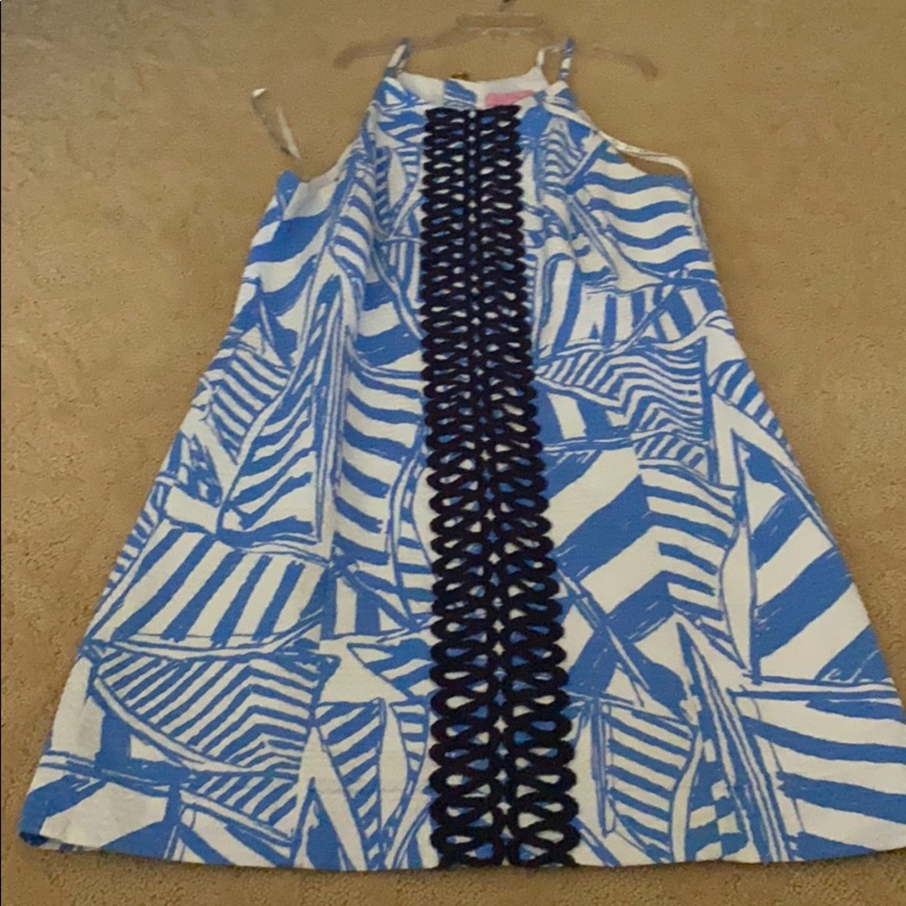 Blue lily pulitzer halter dress